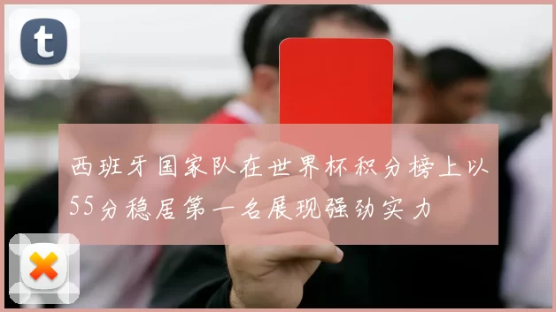 西班牙国家队在世界杯积分榜上以55分稳居第一名展现强劲实力